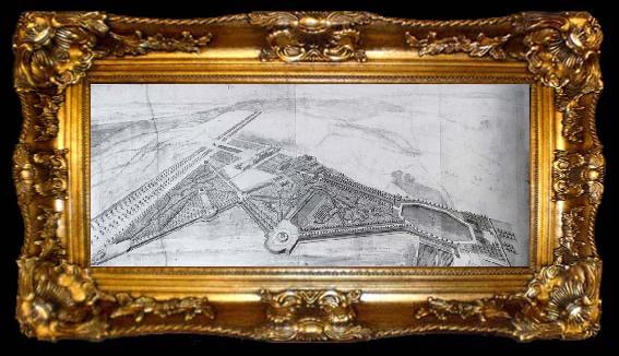 framed  unknow artist Stowe,bird-s-eye view, ta009-2